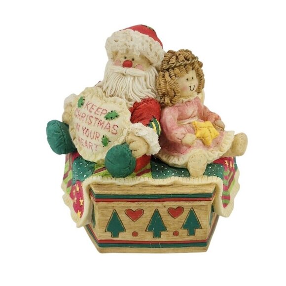 Vtg San Francisco Music Box Company Keep Christmas In Your Heart Santa Tested - Picture 6 of 10